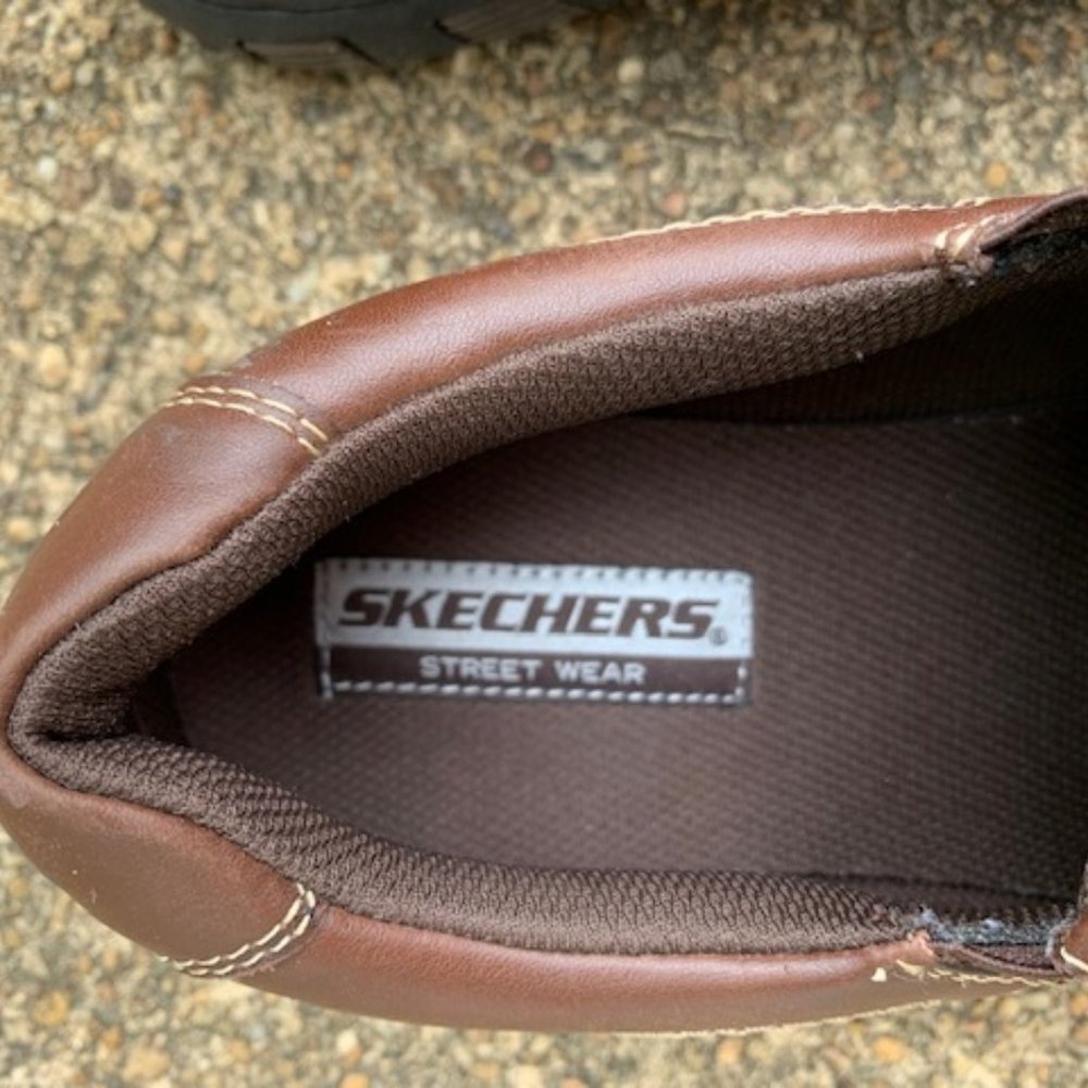 Boy's size 6 brown slip on shoes - Picture 12 of 13